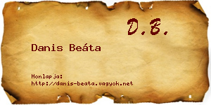 Danis Beáta névjegykártya